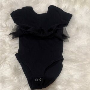 Zara Black Ruffle Bodysuit for Kids